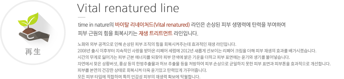 Vital renatured line